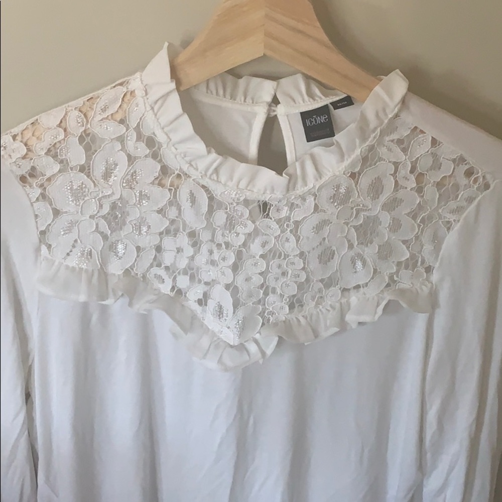 White lace blouse from Simons